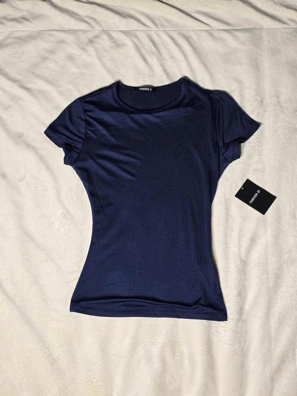 Forever 21 Dark Navy Short Sleeve Crewneck Tee